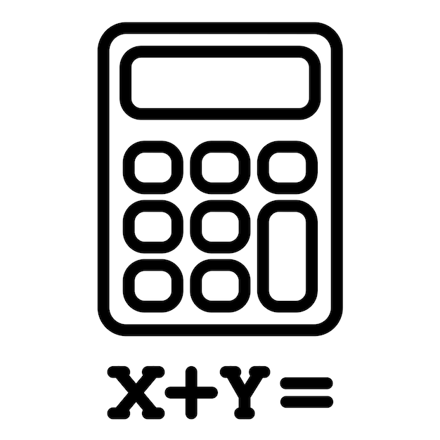 Vetor estilo de ícone de equação matemática de projeto vetorial