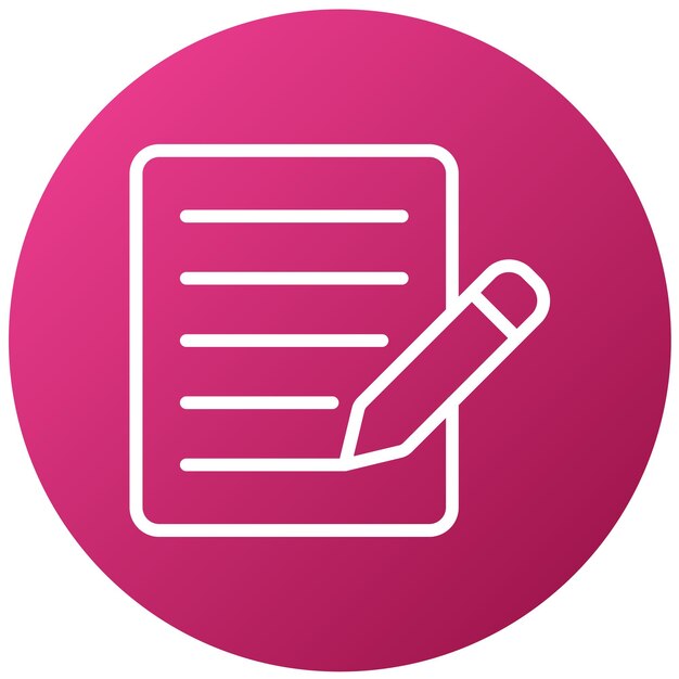 Estilo de ícone de escrita de design vetorial