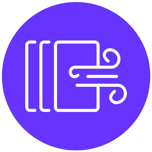 Estilo de ícone de fluxo de ar de design vetorial