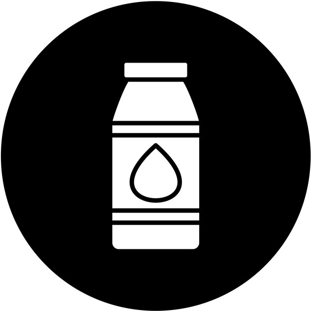 Estilo de ícone de garrafa de leite de design vetorial
