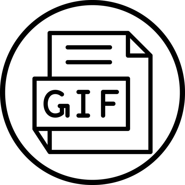 Vetor estilo de ícone de gif de design vetorial