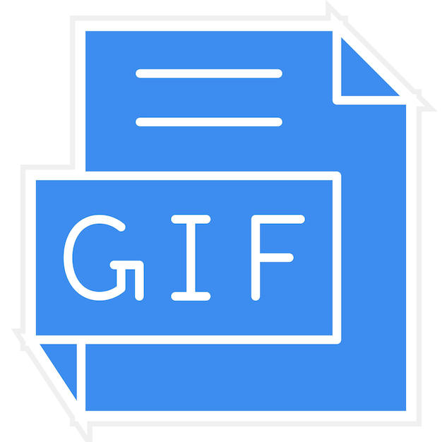 Vetor estilo de ícone de gif de design vetorial