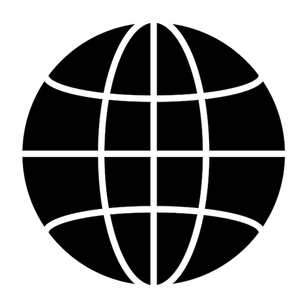 Vetor estilo de ícone de globo de design vetorial