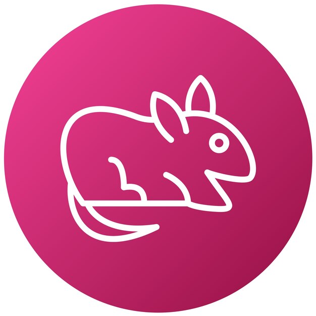 Estilo de ícone de hamster de design vetorial