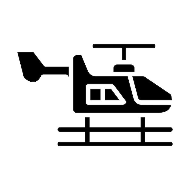 Vetor estilo de ícone de helicóptero de design vetorial