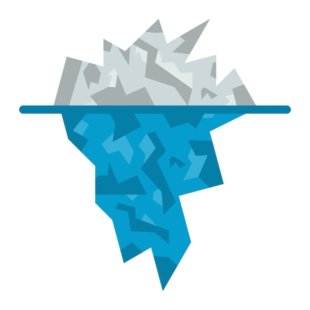 Estilo de ícone de iceberg de design vetorial
