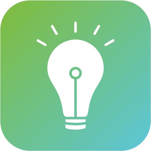 Estilo de ícone de iluminação de design vetorial