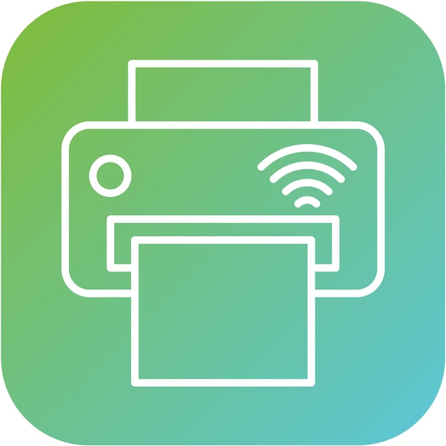 Vetor estilo de ícone de impressora inteligente de design vetorial