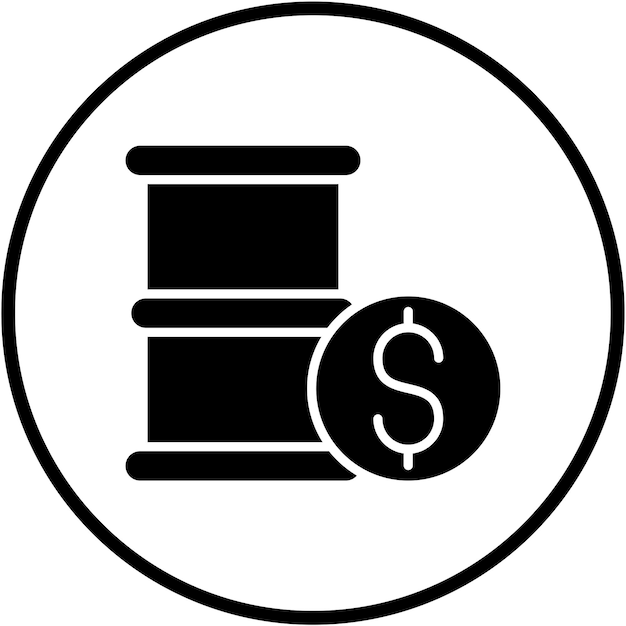 Estilo de ícone de investimento de óleo de design vetorial