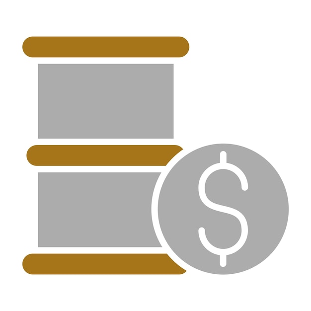 Estilo de ícone de investimento de óleo de design vetorial