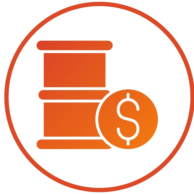 Estilo de ícone de investimento de óleo de design vetorial