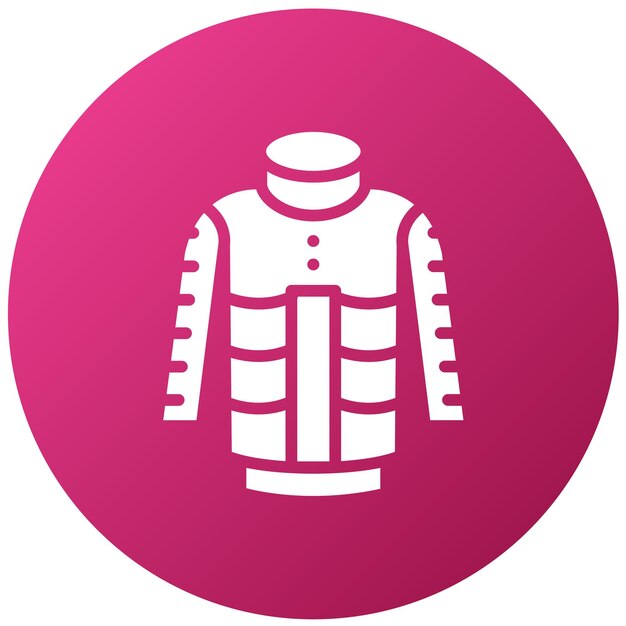 Vetor estilo de ícone de jaqueta de esqui de design vetorial