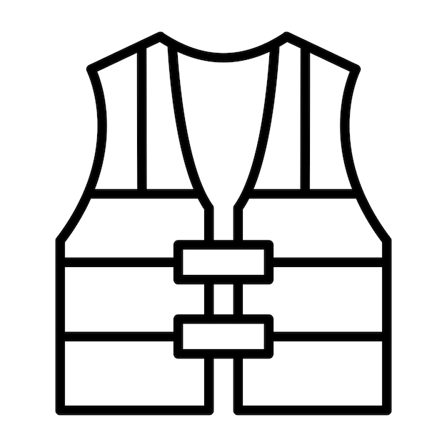 Estilo de ícone de jaqueta de vida de design vetorial