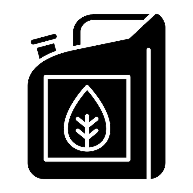 Estilo de ícone de lata de biocombustível de design vetorial