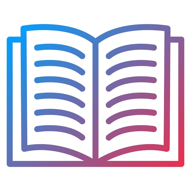 Estilo de ícone de livro aberto de design vetorial