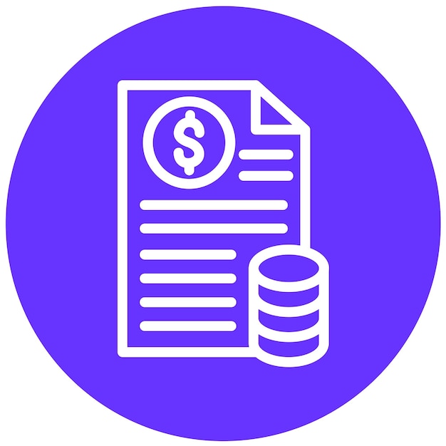 Estilo de ícone de livro-razão geral de design vetorial