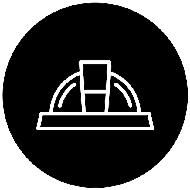 Estilo de ícone de luz Hardhat de design vetorial