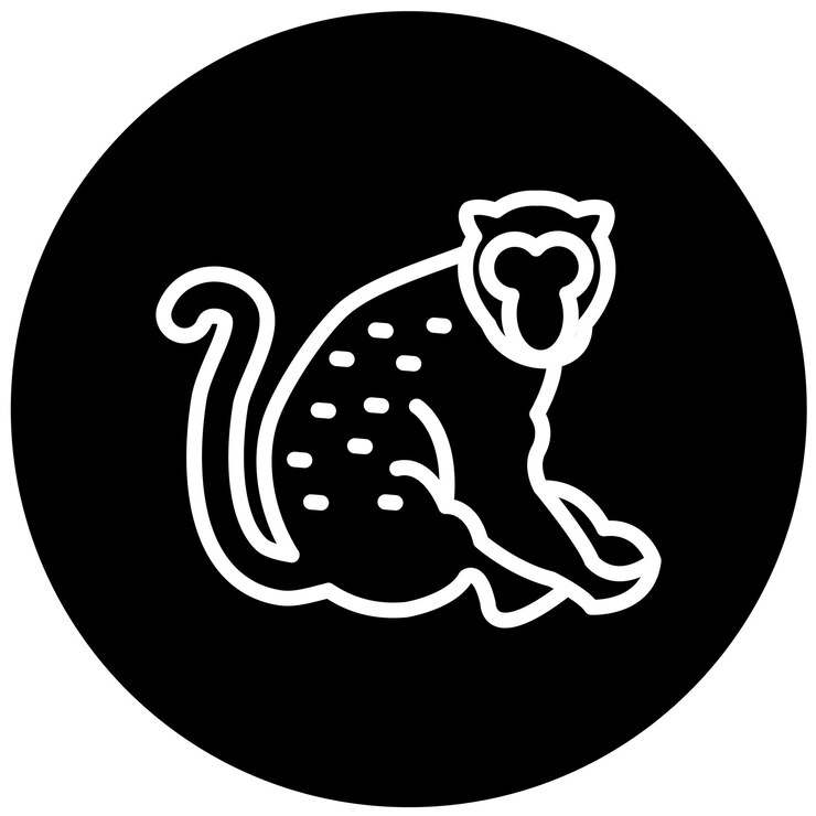 Vetor estilo de ícone de macaco de design vetorial