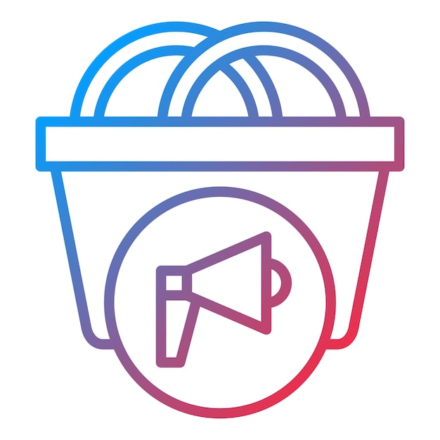 Estilo de ícone de marketing de design vetorial