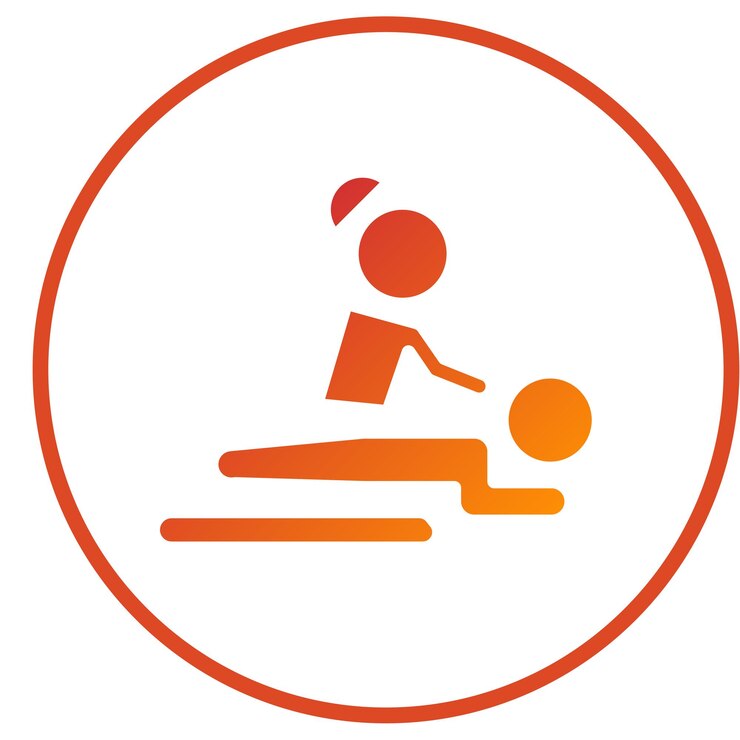Vetor estilo de ícone de massagem de design vetorial