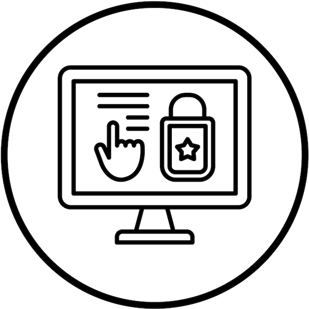 Estilo de ícone de merchandising digital de design vetorial