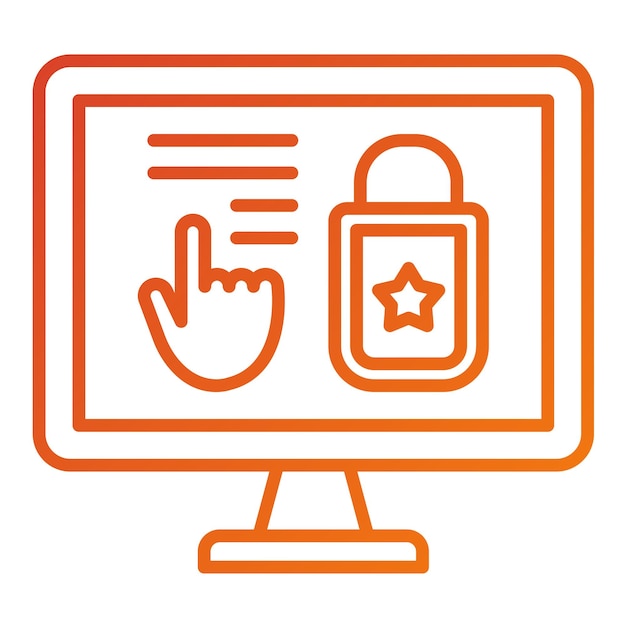 Estilo de ícone de merchandising digital de design vetorial