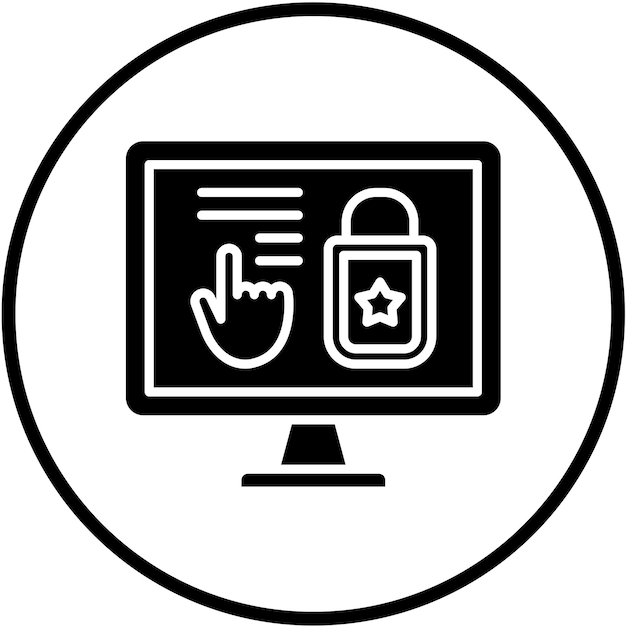 Estilo de ícone de merchandising digital de design vetorial