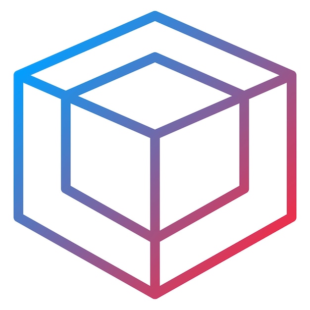 Estilo de ícone de modelagem 3D de design vetorial