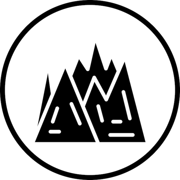 Estilo de ícone de montanha selvagem