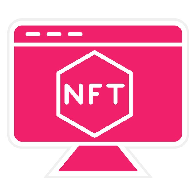 Vetor estilo de ícone de nft de design vetorial