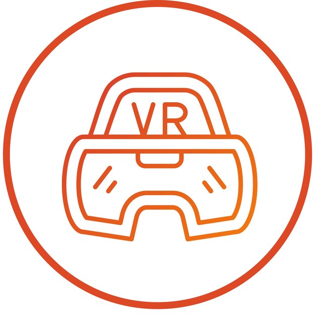 Vetor estilo de ícone de óculos vector design vr