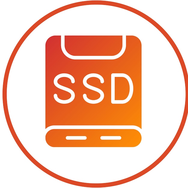 Vetor estilo de ícone de parafuso de ssd de design vetorial