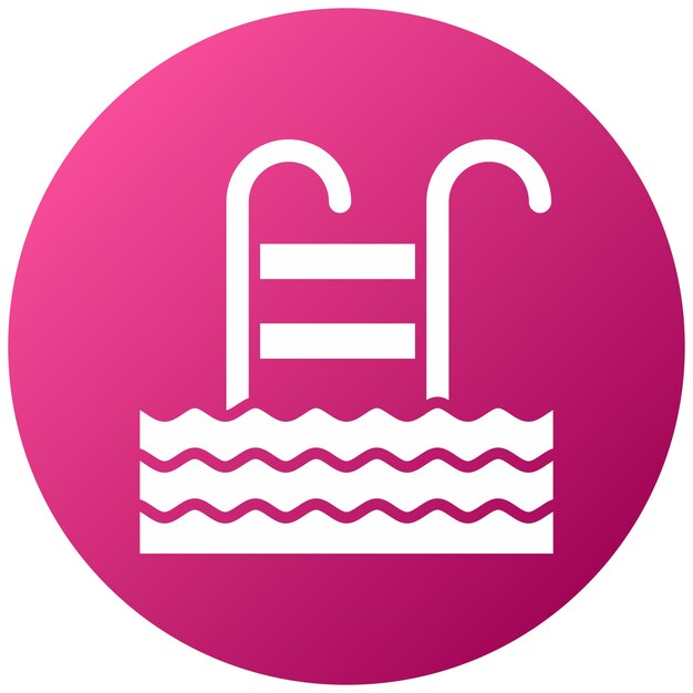 Estilo de ícone de piscina de design vetorial
