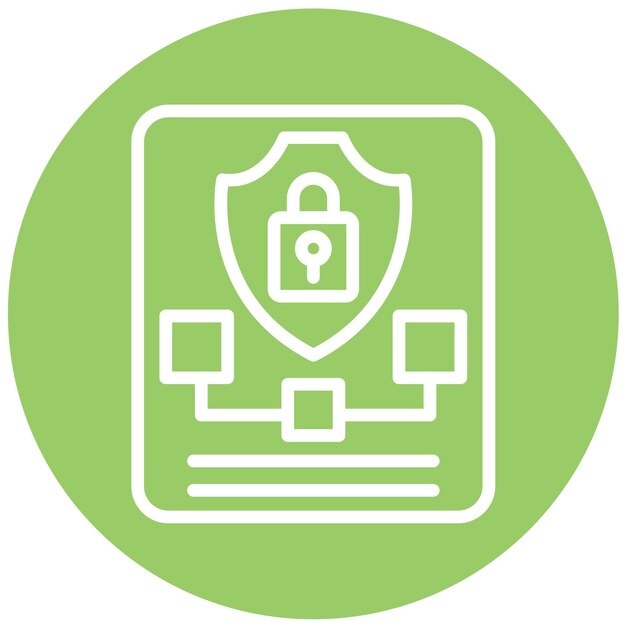 Estilo de ícone de planejamento de segurança de projeto vetorial