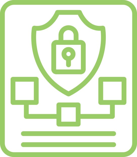 Estilo de ícone de planejamento de segurança de projeto vetorial