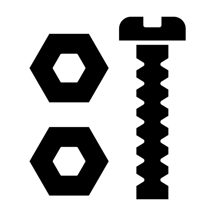Vetor estilo de ícone de porca de design vetorial