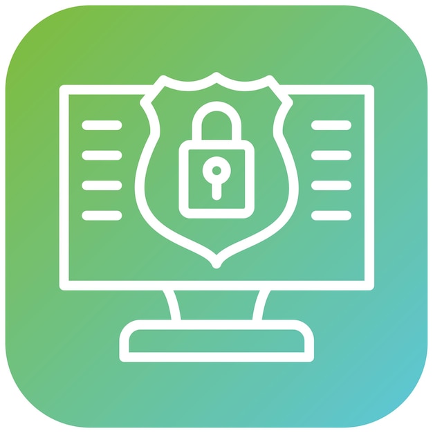 Estilo de ícone de privacidade de design vetorial