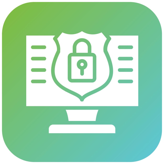 Estilo de ícone de privacidade de design vetorial