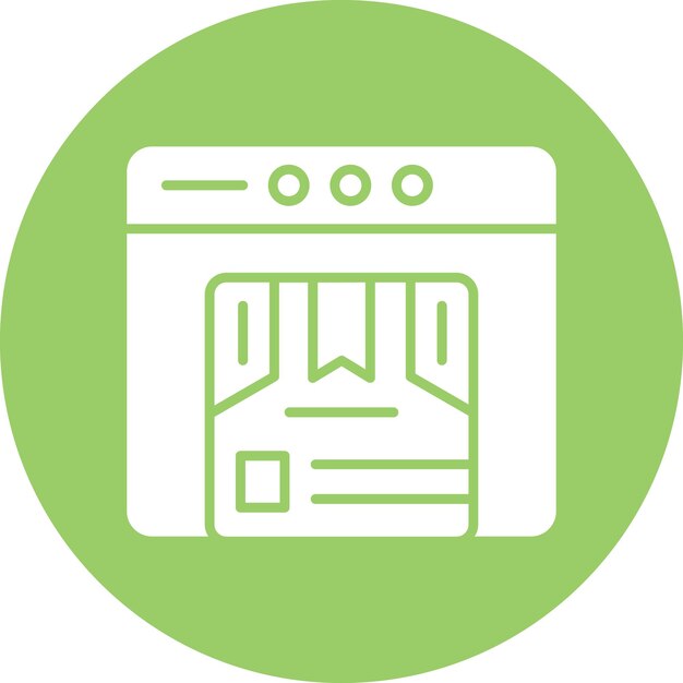 Estilo de ícone de produto on-line de design vetorial