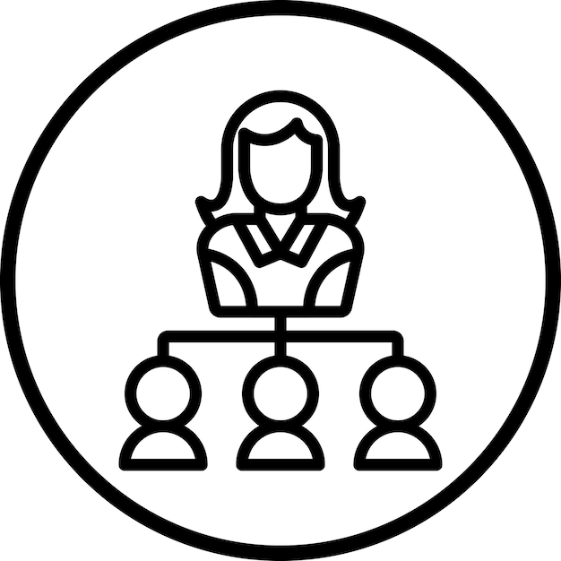 Estilo de ícone de recursos humanos de design vetorial