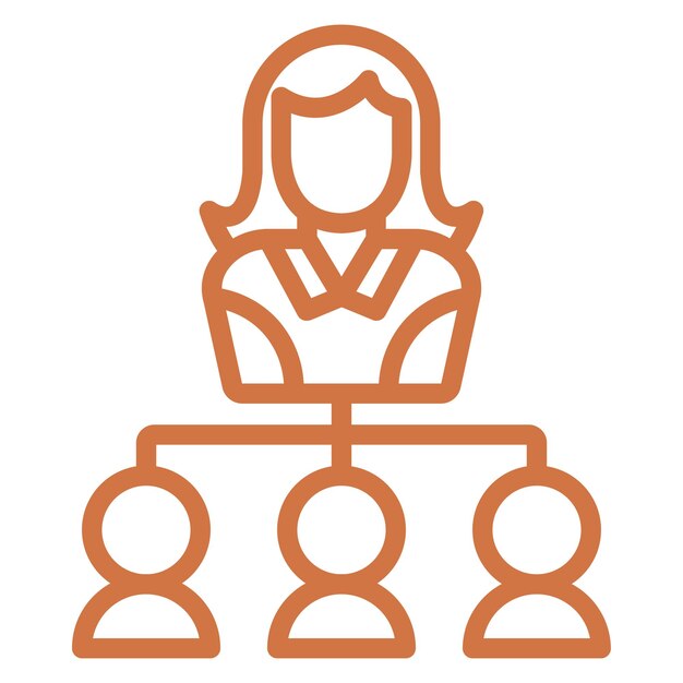 Estilo de ícone de recursos humanos de design vetorial