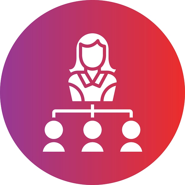 Estilo de ícone de recursos humanos de design vetorial