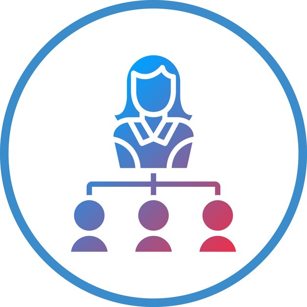 Estilo de ícone de recursos humanos de design vetorial