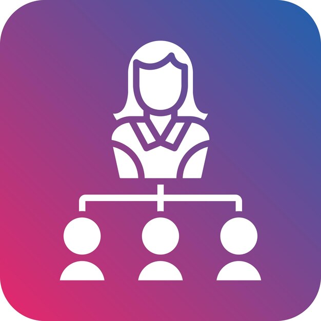 Estilo de ícone de recursos humanos de design vetorial