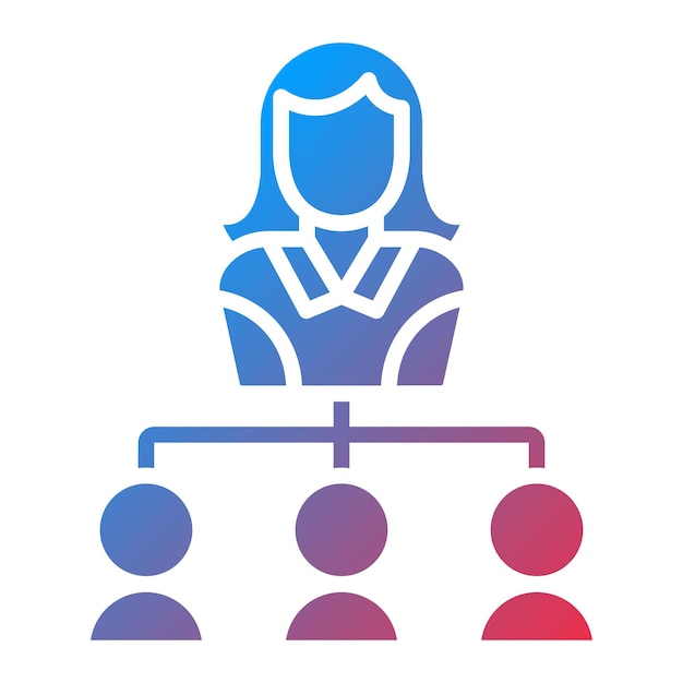 Estilo de ícone de recursos humanos de design vetorial