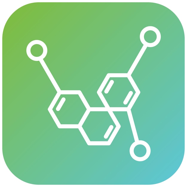 Vetor estilo de ícone de serotonina de design vetorial