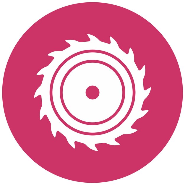 Estilo de ícone de serra circular de design vetorial