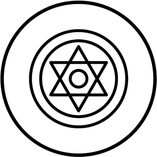 Estilo de ícone de sigilo mágico de design vetorial