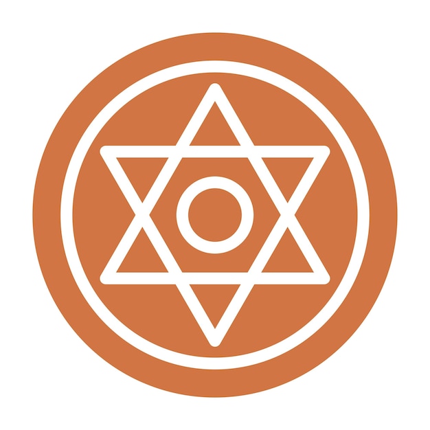 Estilo de ícone de sigilo mágico de design vetorial