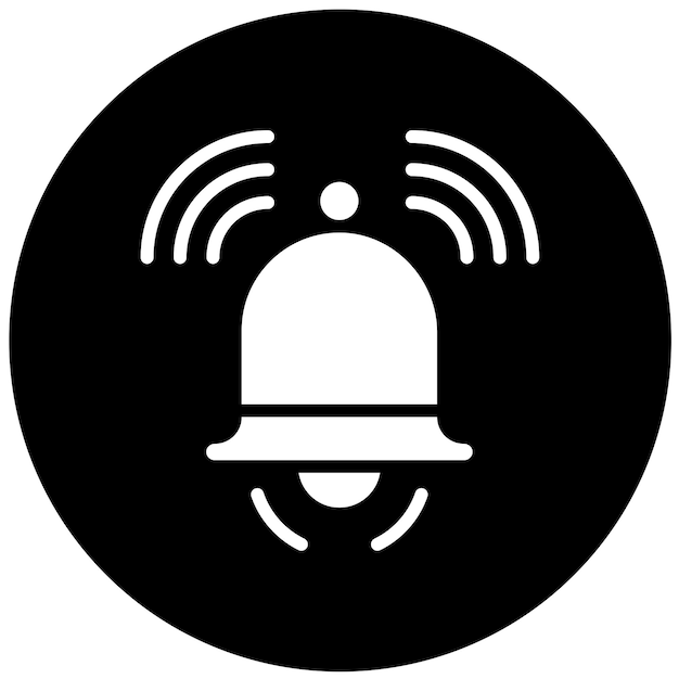 Estilo de ícone de sino de notificação de design vetorial